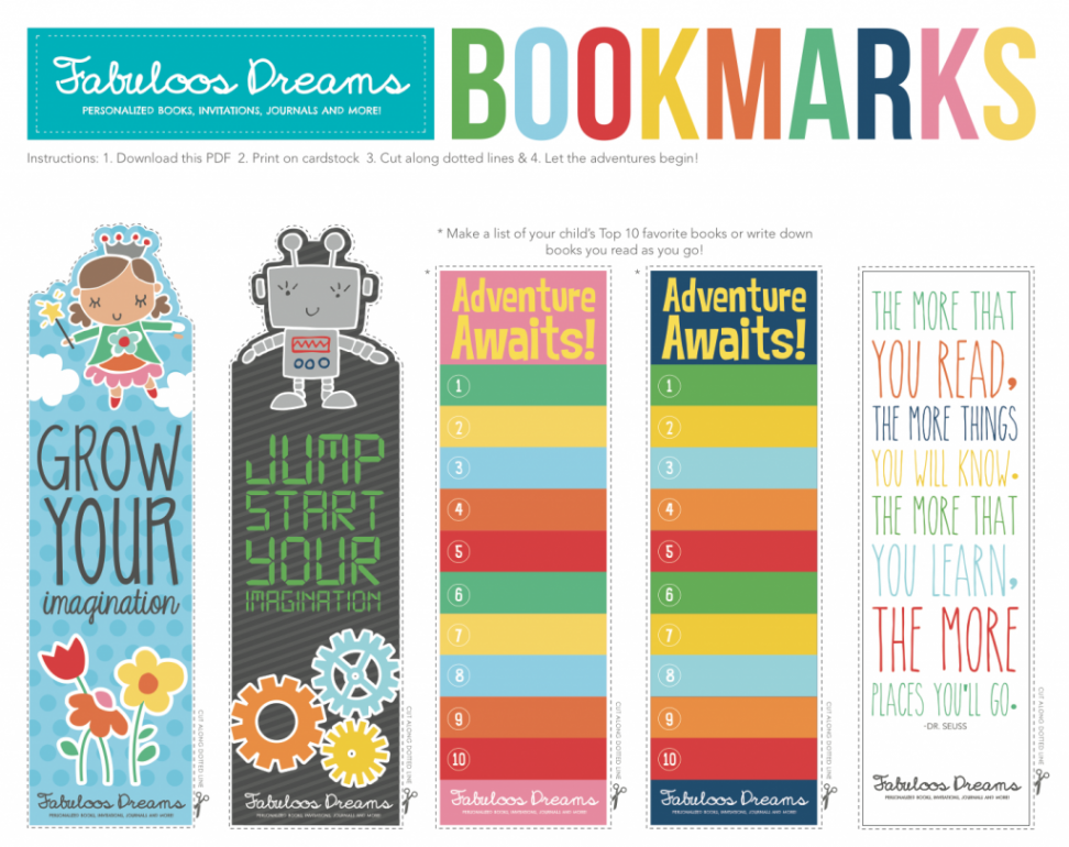 Free Printable Bookmarks for Kids - Printables  Mom