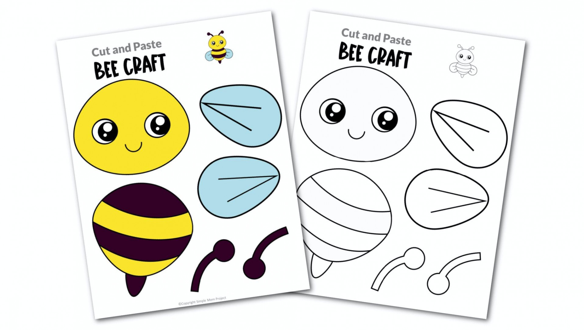 Free Printable Bumble Bee Craft Template  Bee crafts, Bumble bee