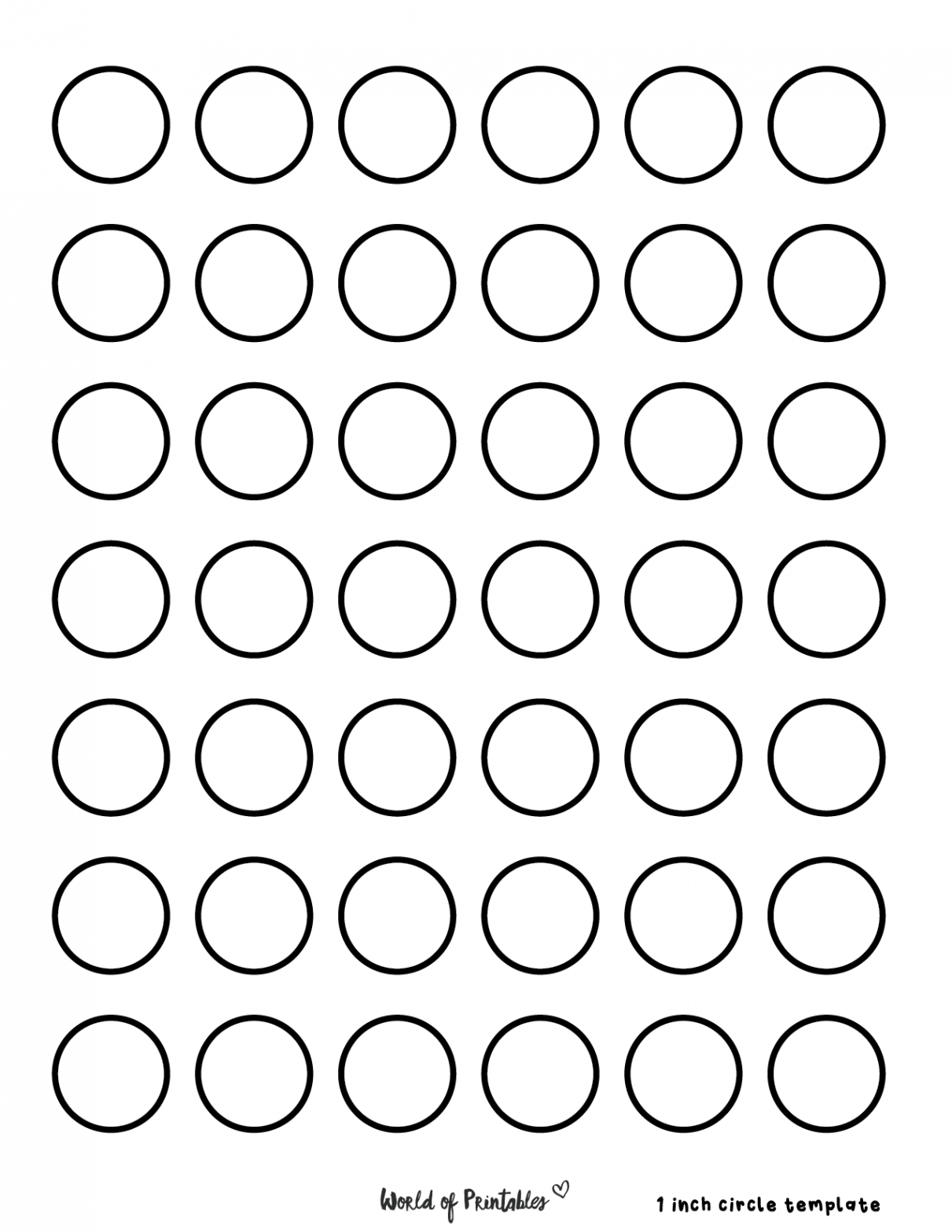 Free Printable Circle Templates - Various Sizes in   Circle