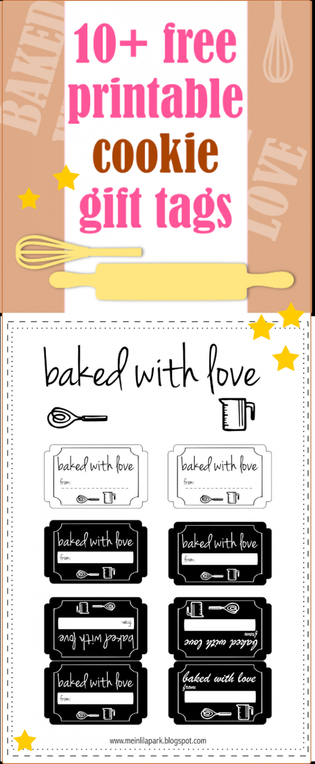 + Free printable cookie gift tags - round-up  Labels printables