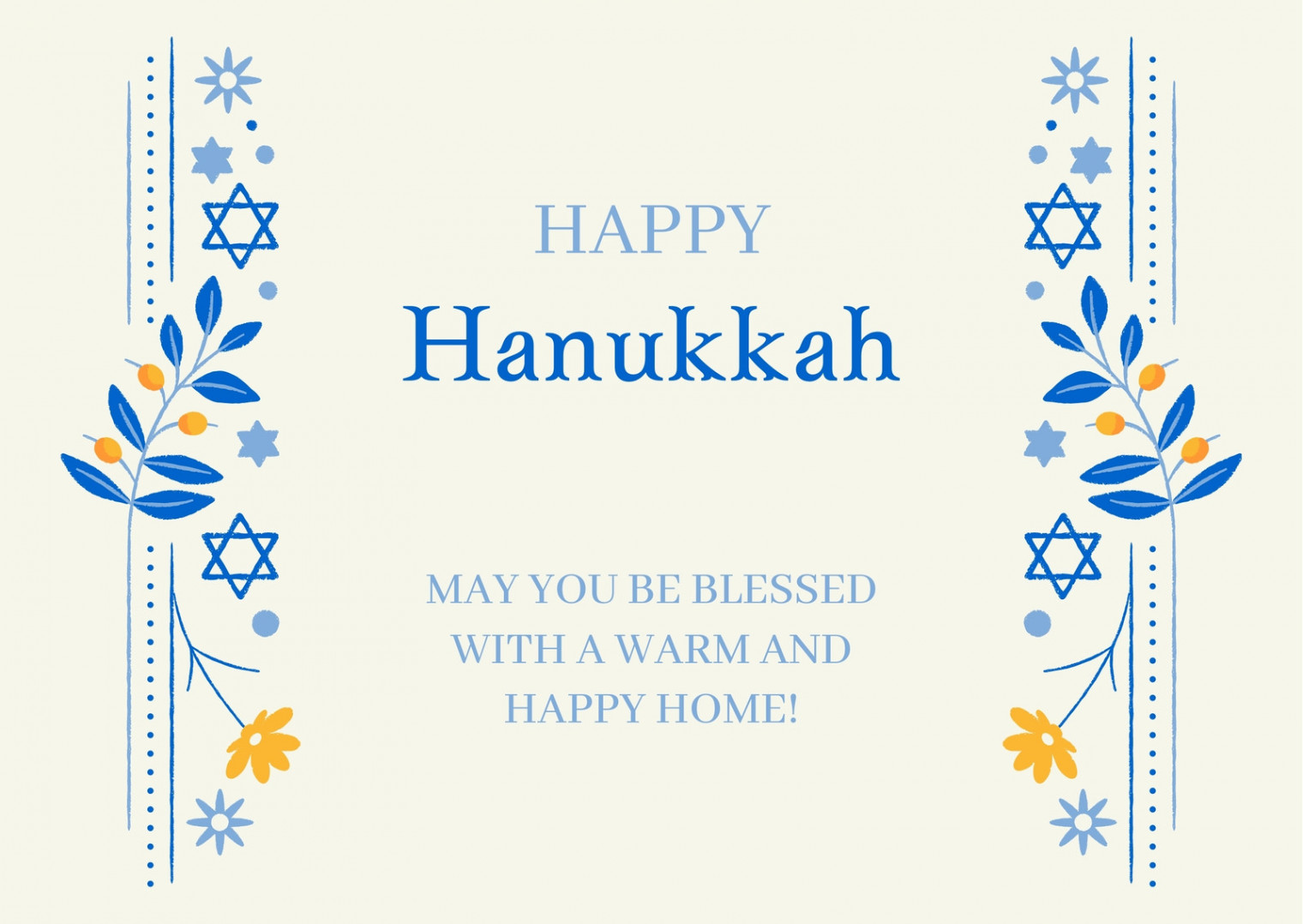 Free printable, customizable Hanukkah card templates  Canva