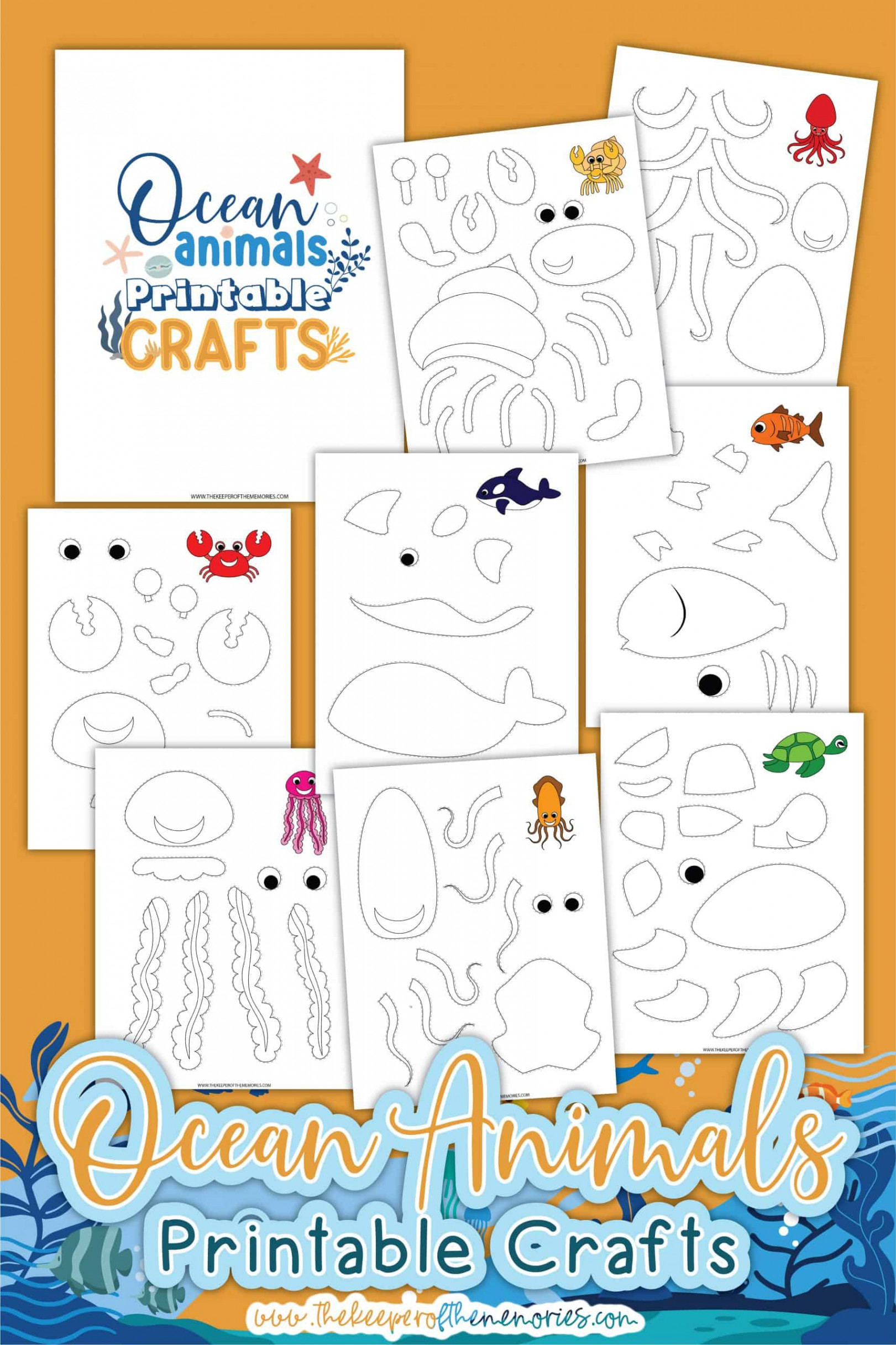 Free Printable Cut and Paste Ocean Crafts - The Keeper of the Memories