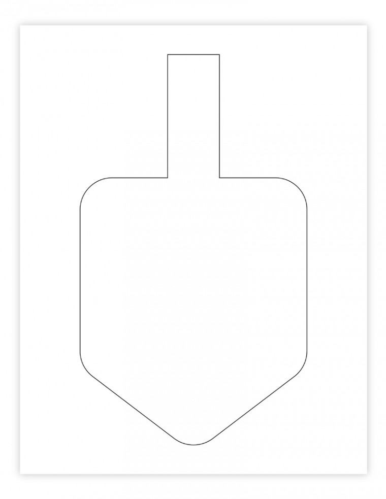 Free Printable Dreidel Template - Two Sizes  Pjs and Paint