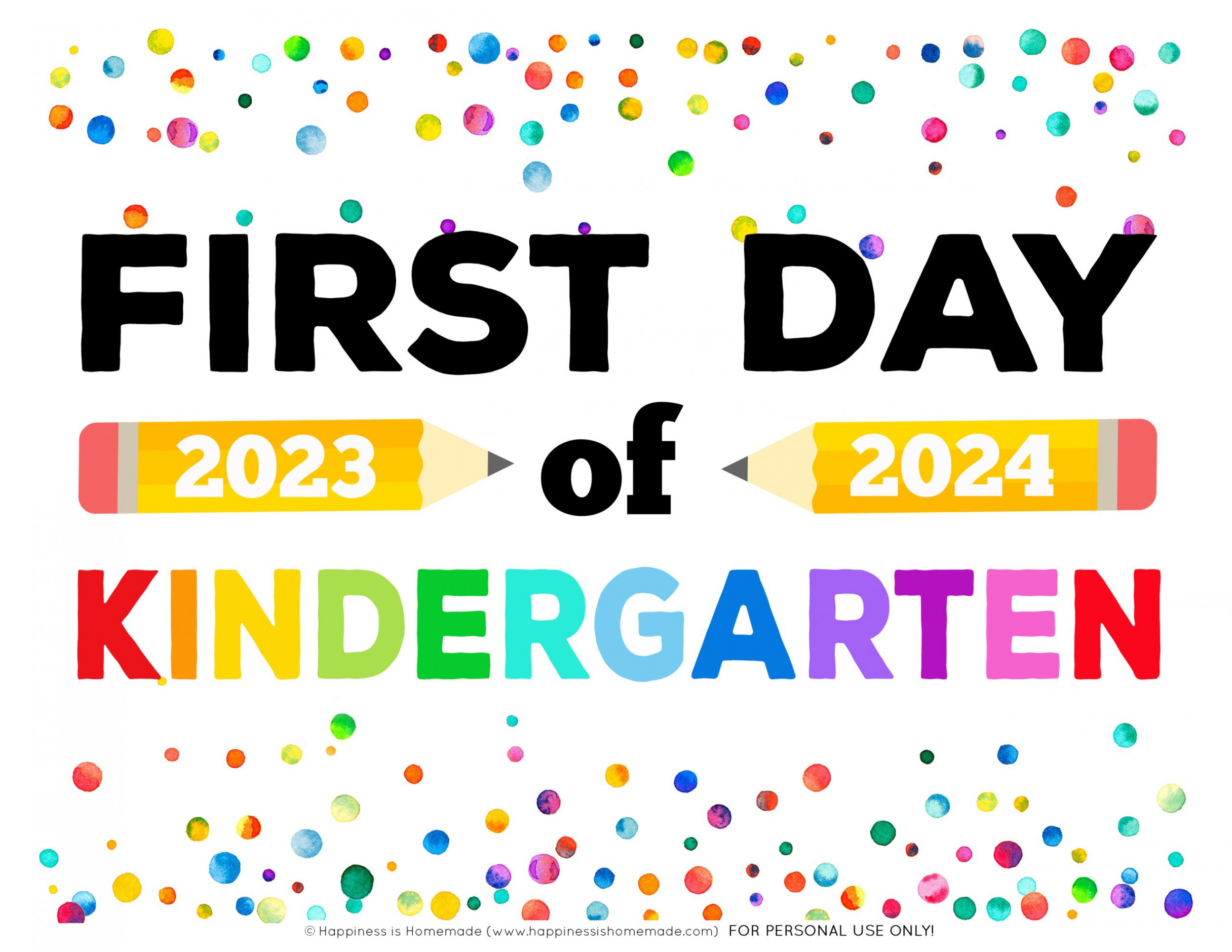 Free Printable First Day of School Signs - - Happiness is