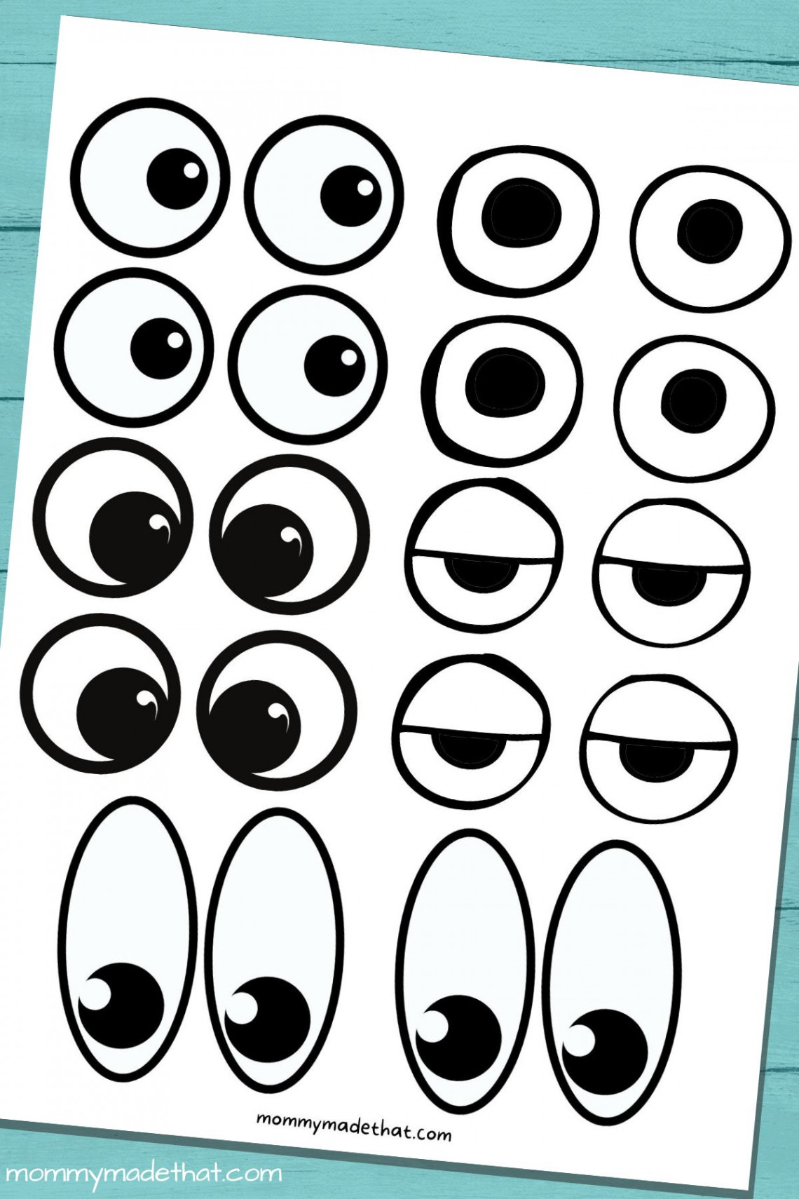 Free Printable Googly Eyes (Tons of Sizes!)