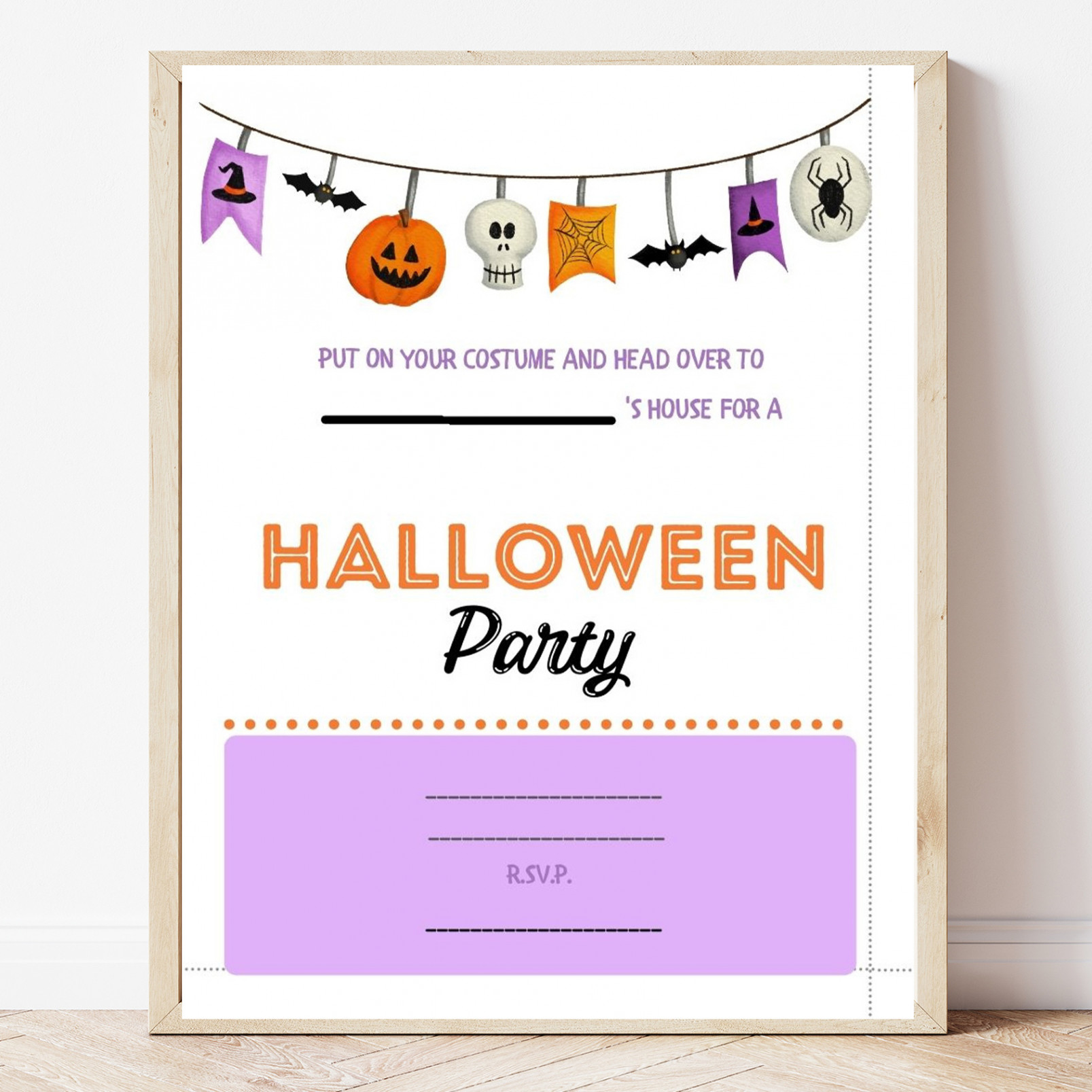 Free Printable Halloween Party Invitation - Sweet Pea