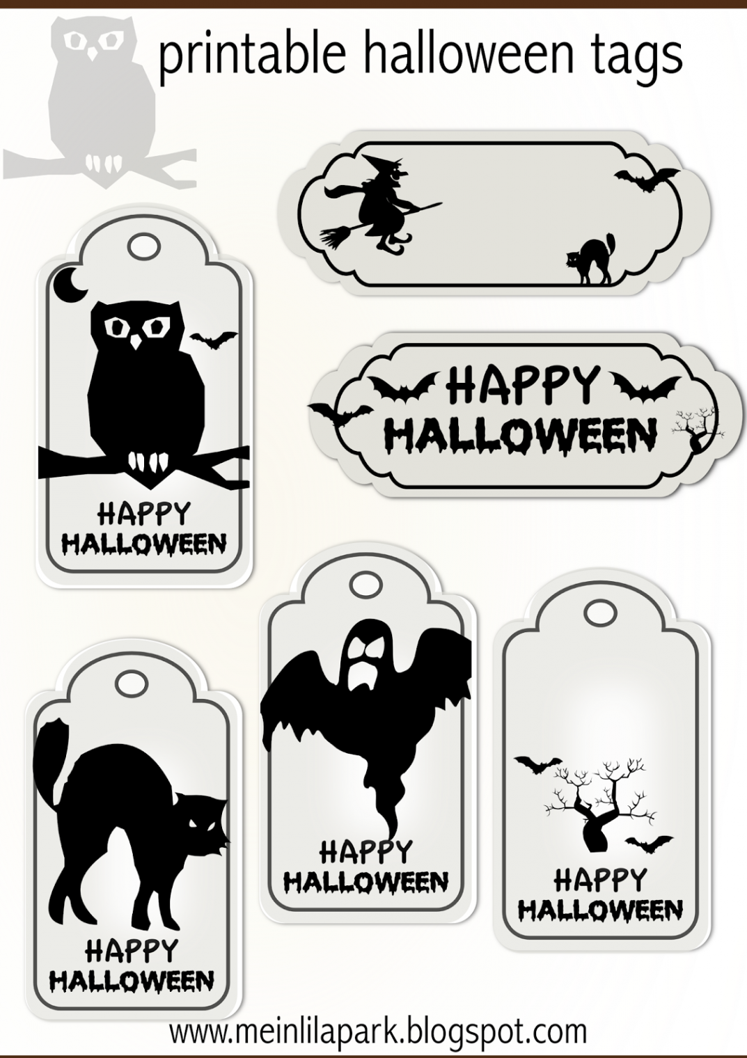 Free printable halloween tags - Druckvorlage Halloween - freebie