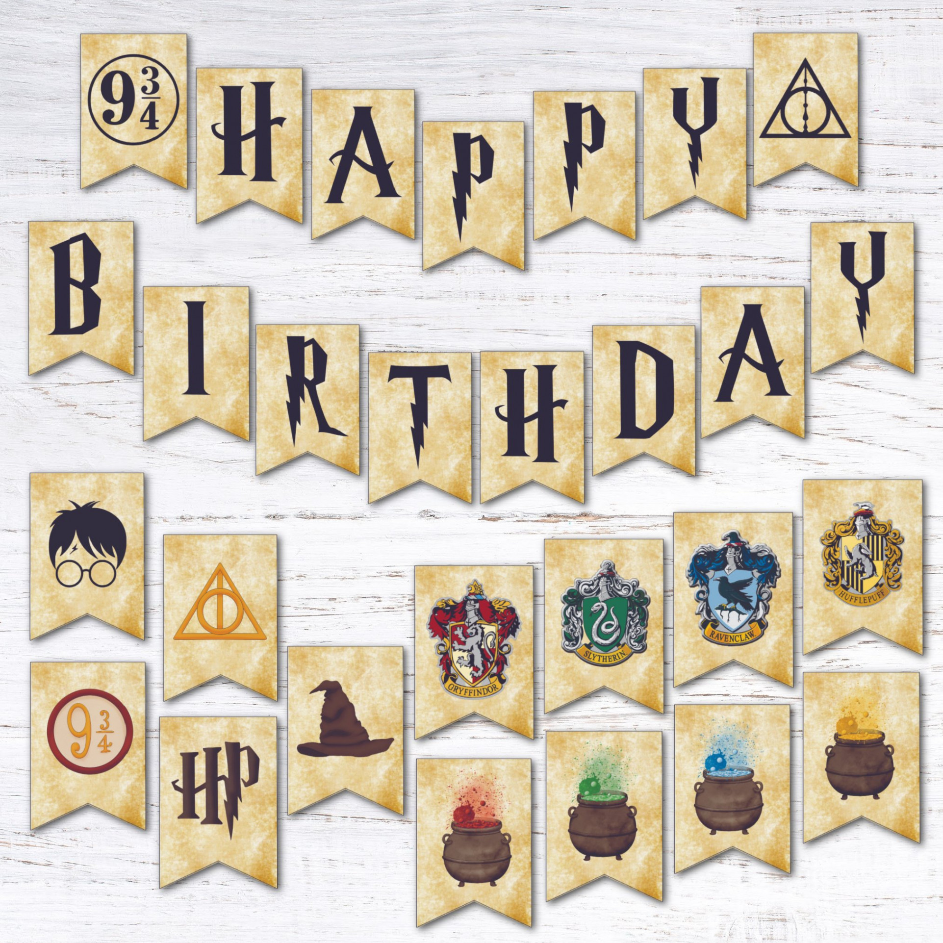 Free Printable Harry Potter Birthday Banner — Krafty Planner