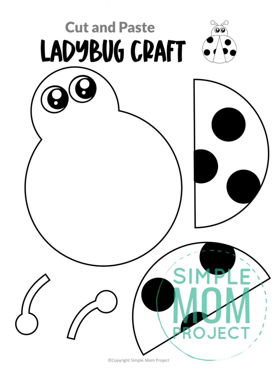 Free Printable Ladybug Craft Template  Ladybug crafts, Bug crafts