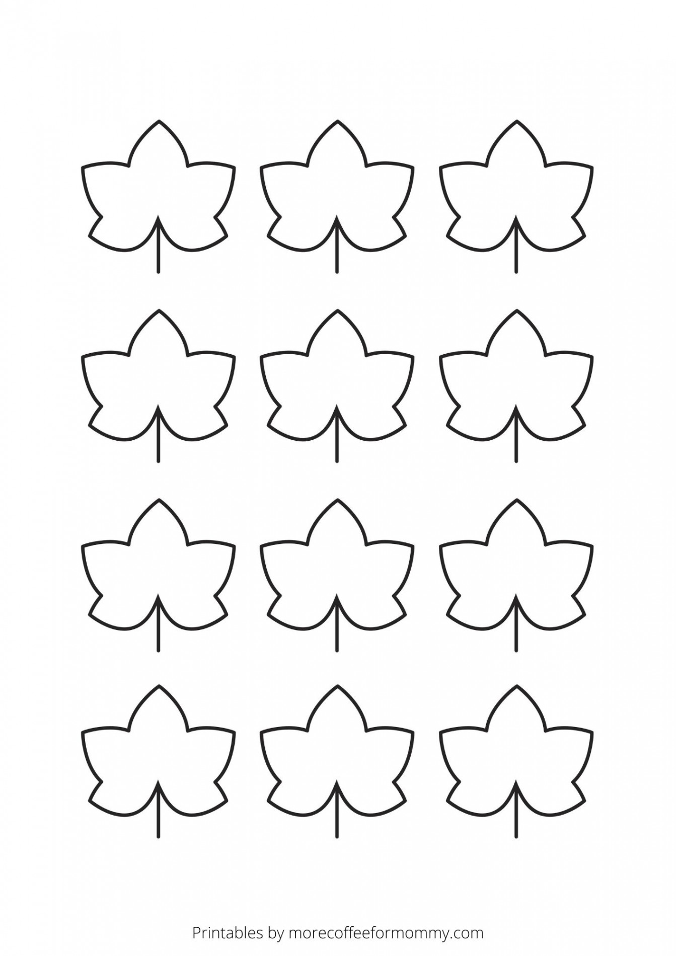 Free Printable Leaf Templates – More Coffee for Mommy