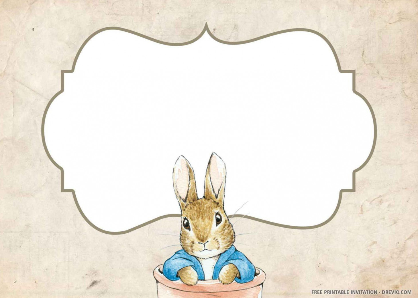 FREE PRINTABLE) – Peter Rabbit Birthday Invitation Templates