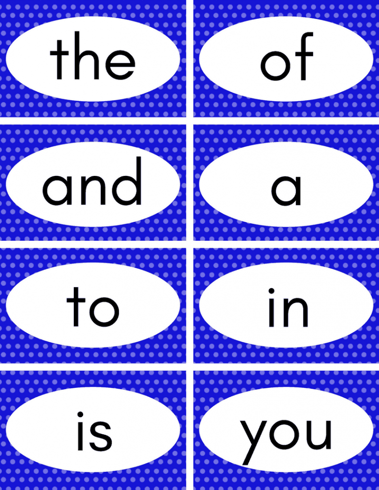 Free Printable Sight Words Flash Cards  It