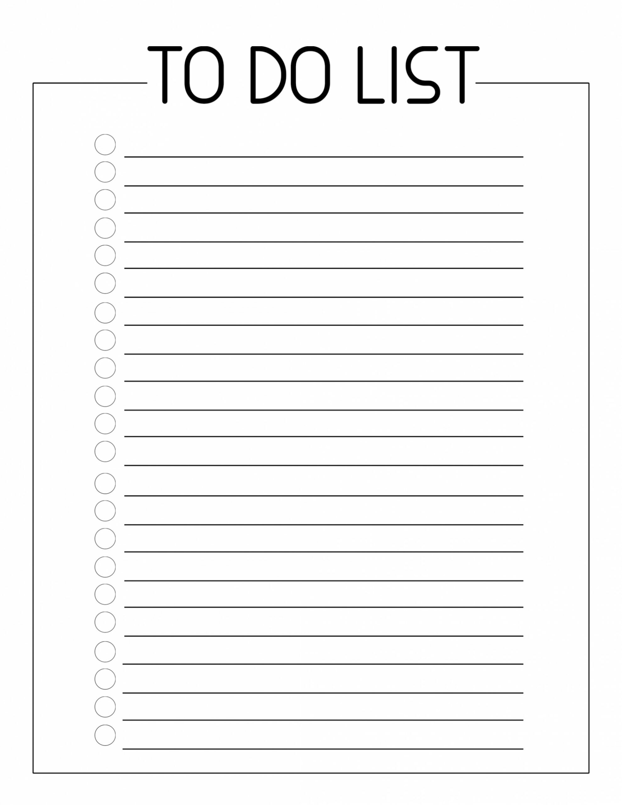 Free Printable To Do Checklist Template - Paper Trail Design