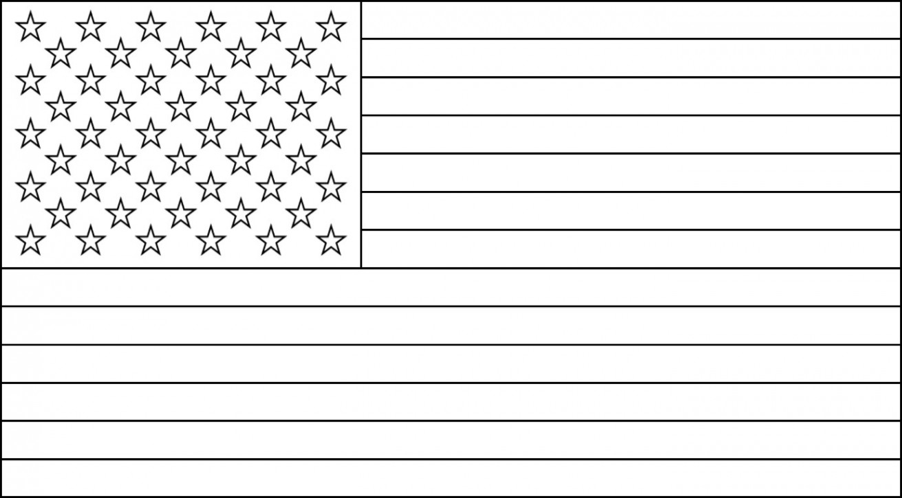 FREE Printable US Flags & American Flag color book pages