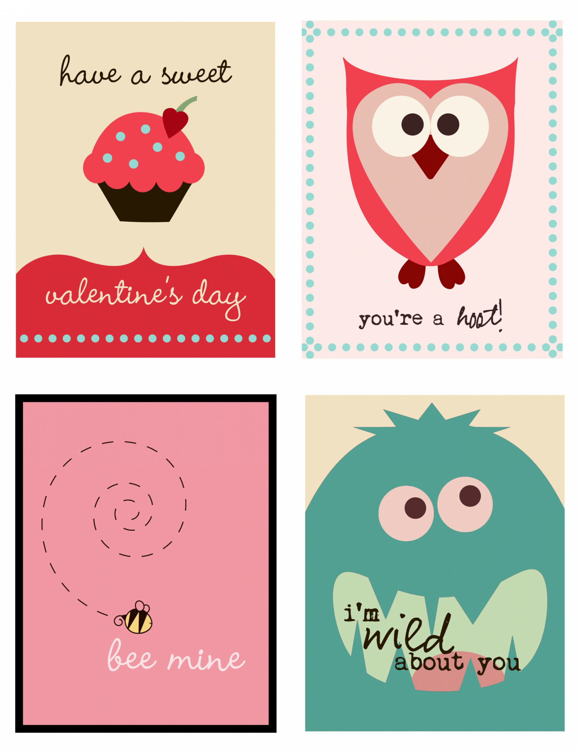 FREE PRINTABLE VALENTINE CARDS}  Printable valentines cards