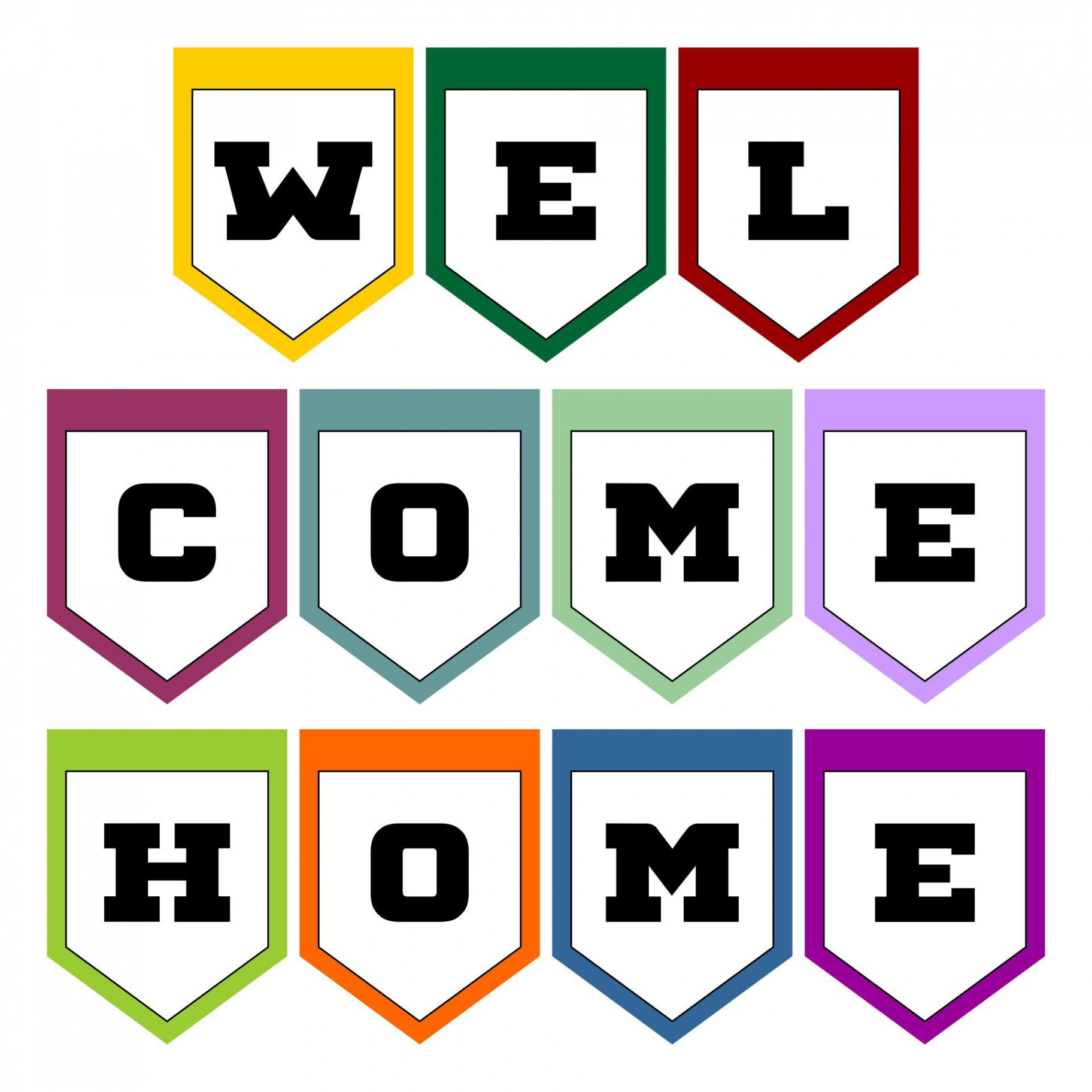 Free Printable Welcome Home Banner Template  Welcome home banners