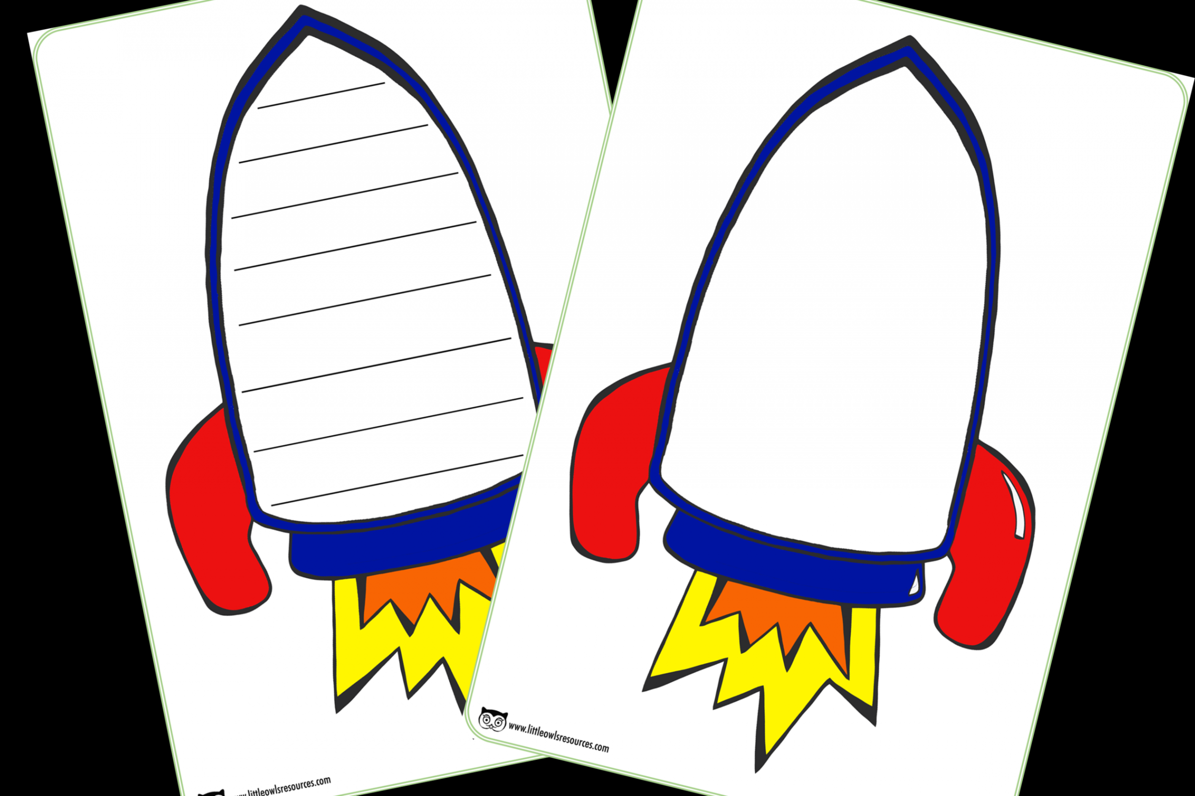 FREE Rocket/Space Writing Template Early Years (EYFS) Printable