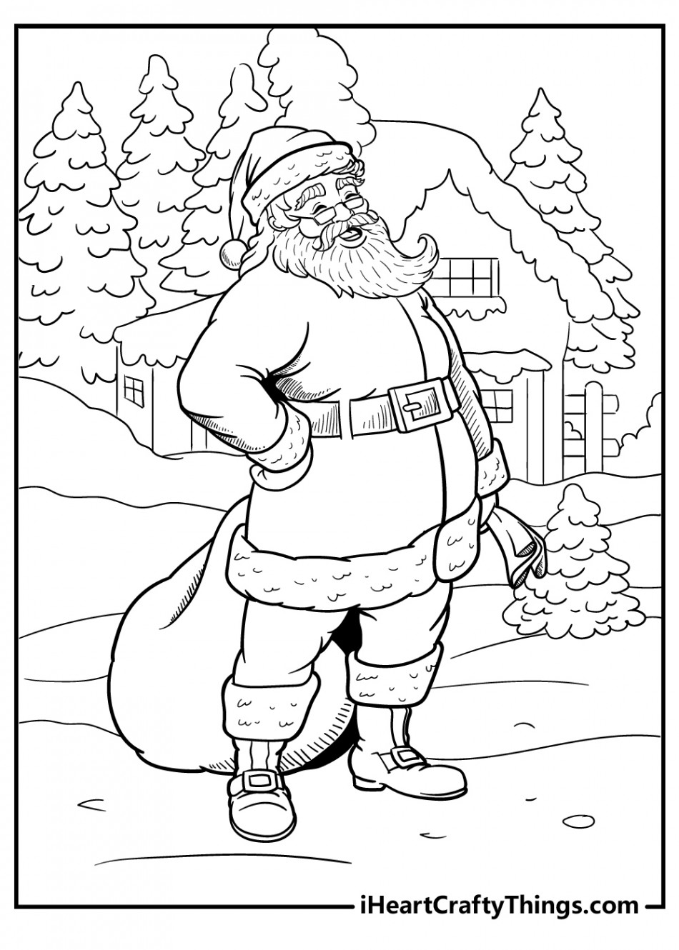 Free Santa Coloring Pages - Festive Printables For Christmas