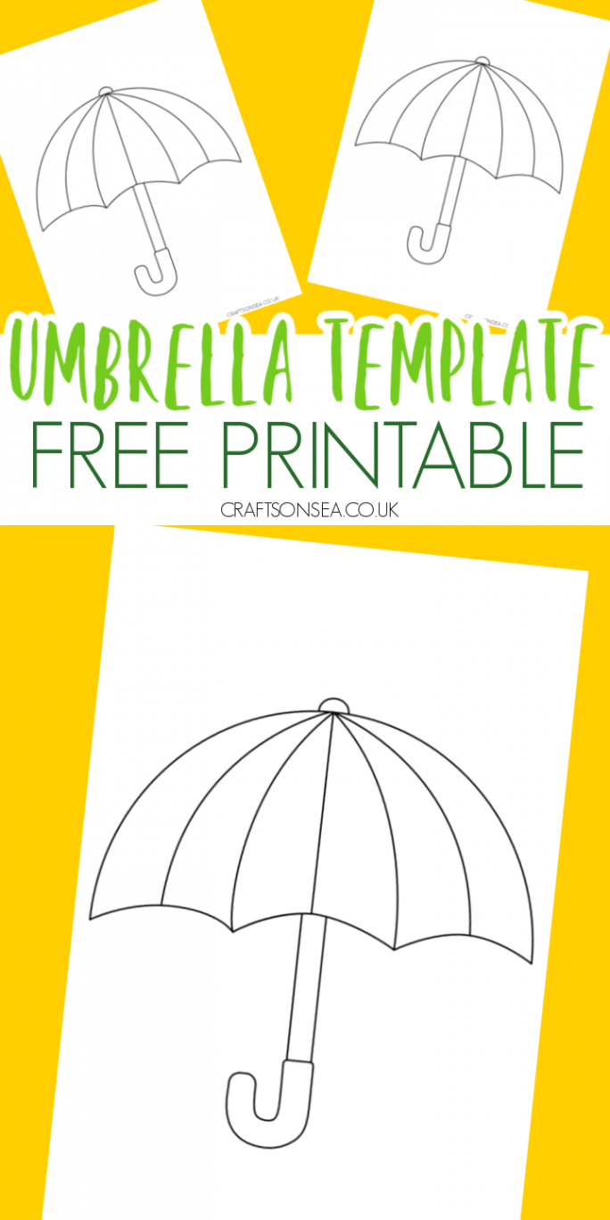 Free Umbrella Template - Crafts on Sea