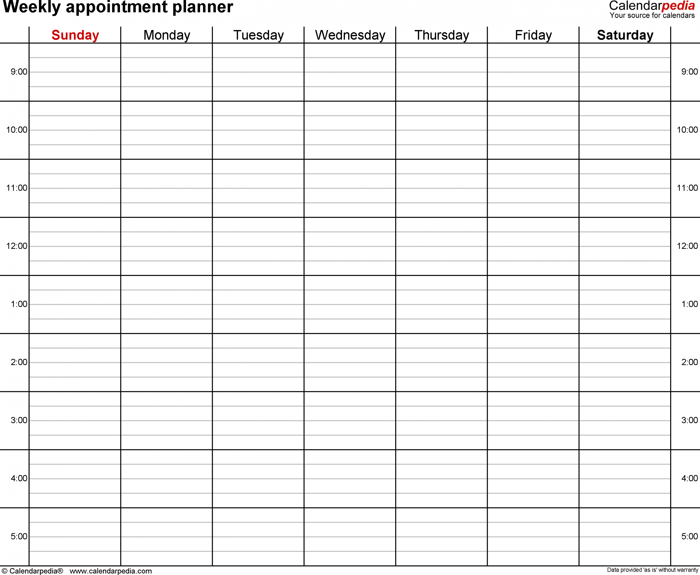 Free Weekly Planners in PDF format - + Templates