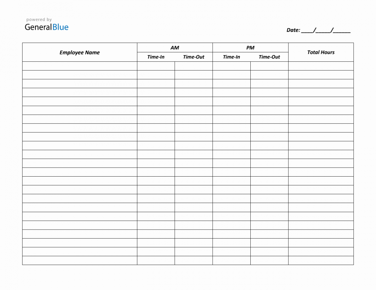 Free Word Timesheet Templates