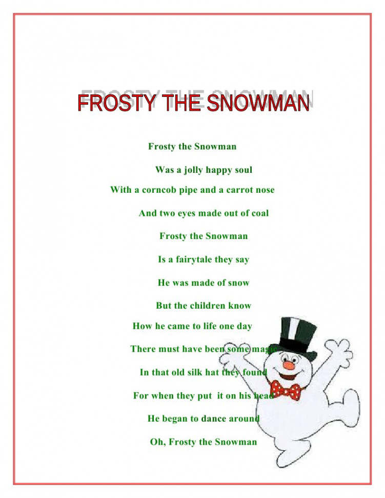 Frosty The Snowman-Lyric () PDF  PDF