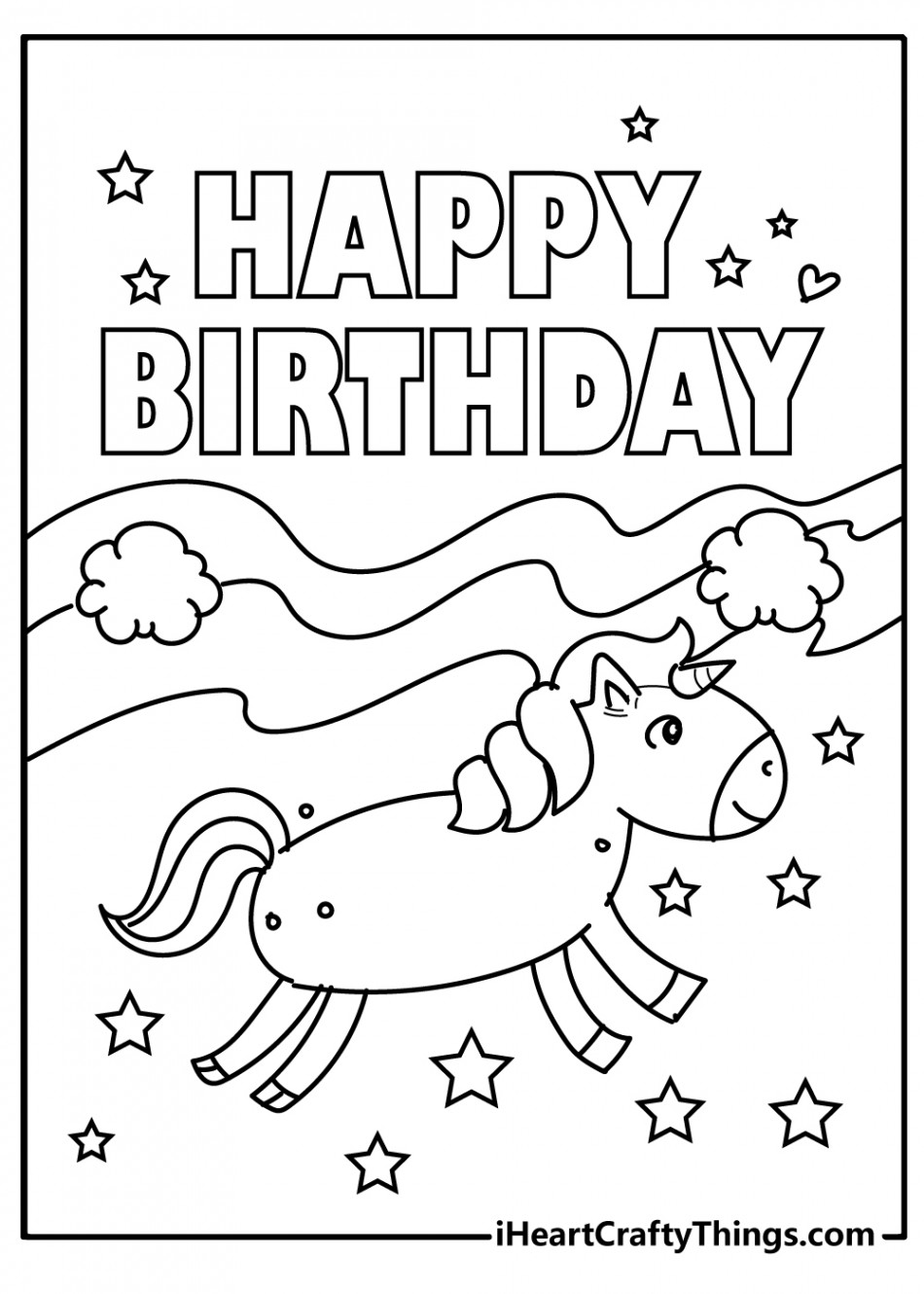 Happy Birthday Coloring Pages (% Free Printables)