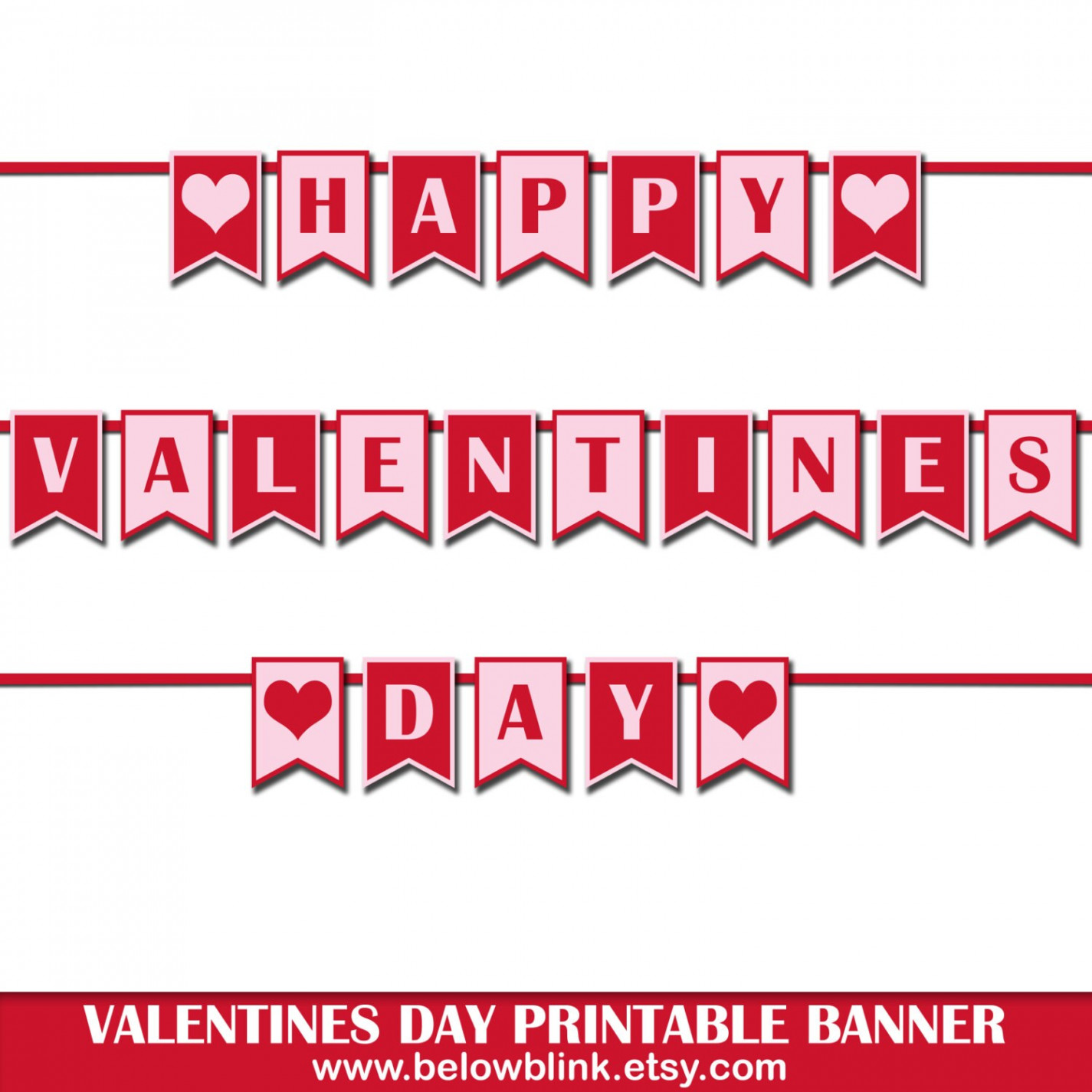 Happy Valentines Day Banner Printable Photo Prop Banner - Etsy