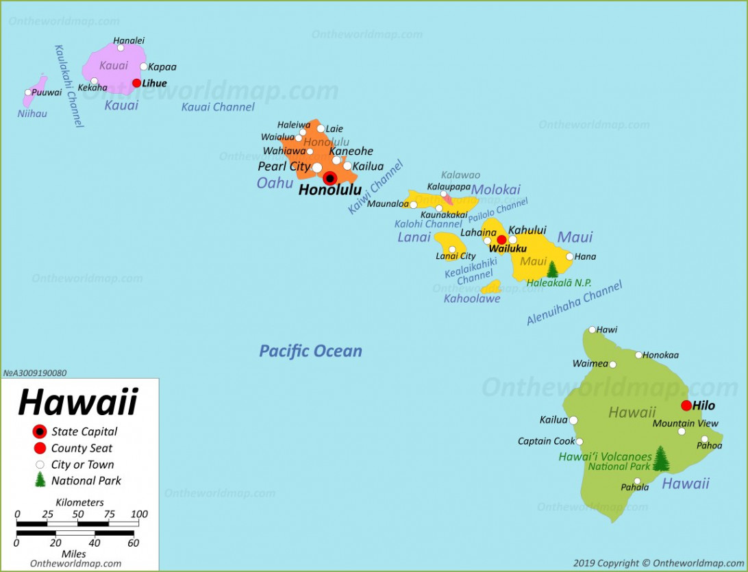 Hawaii Map  USA  Maps of Hawaii (Hawaiian Islands)