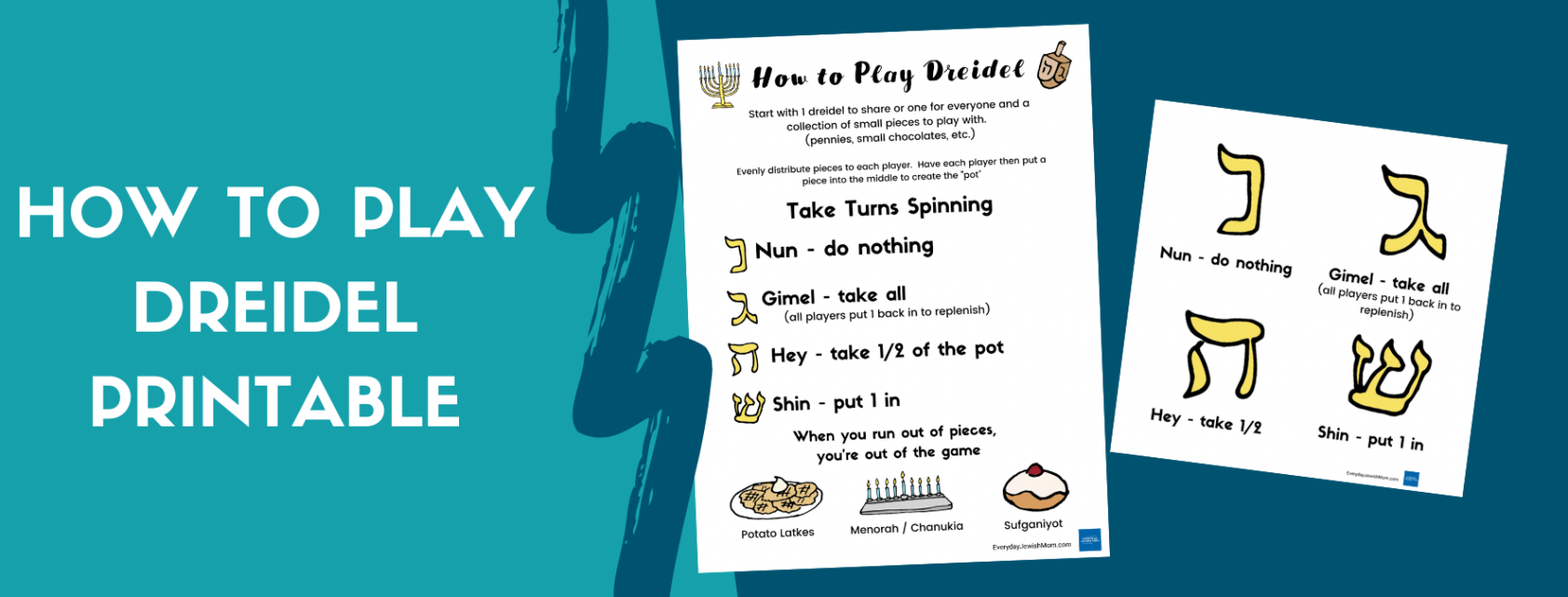 How to Play Dreidel Printable - Everyday Jewish Mom