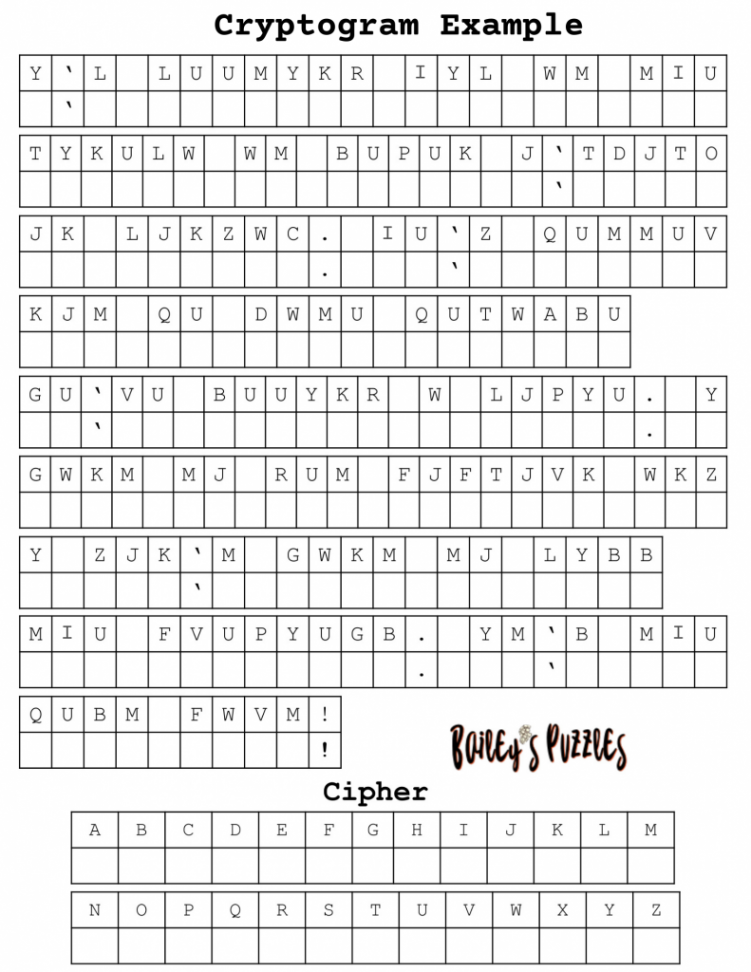 How to Solve Cryptograms methods & examples - Bailey