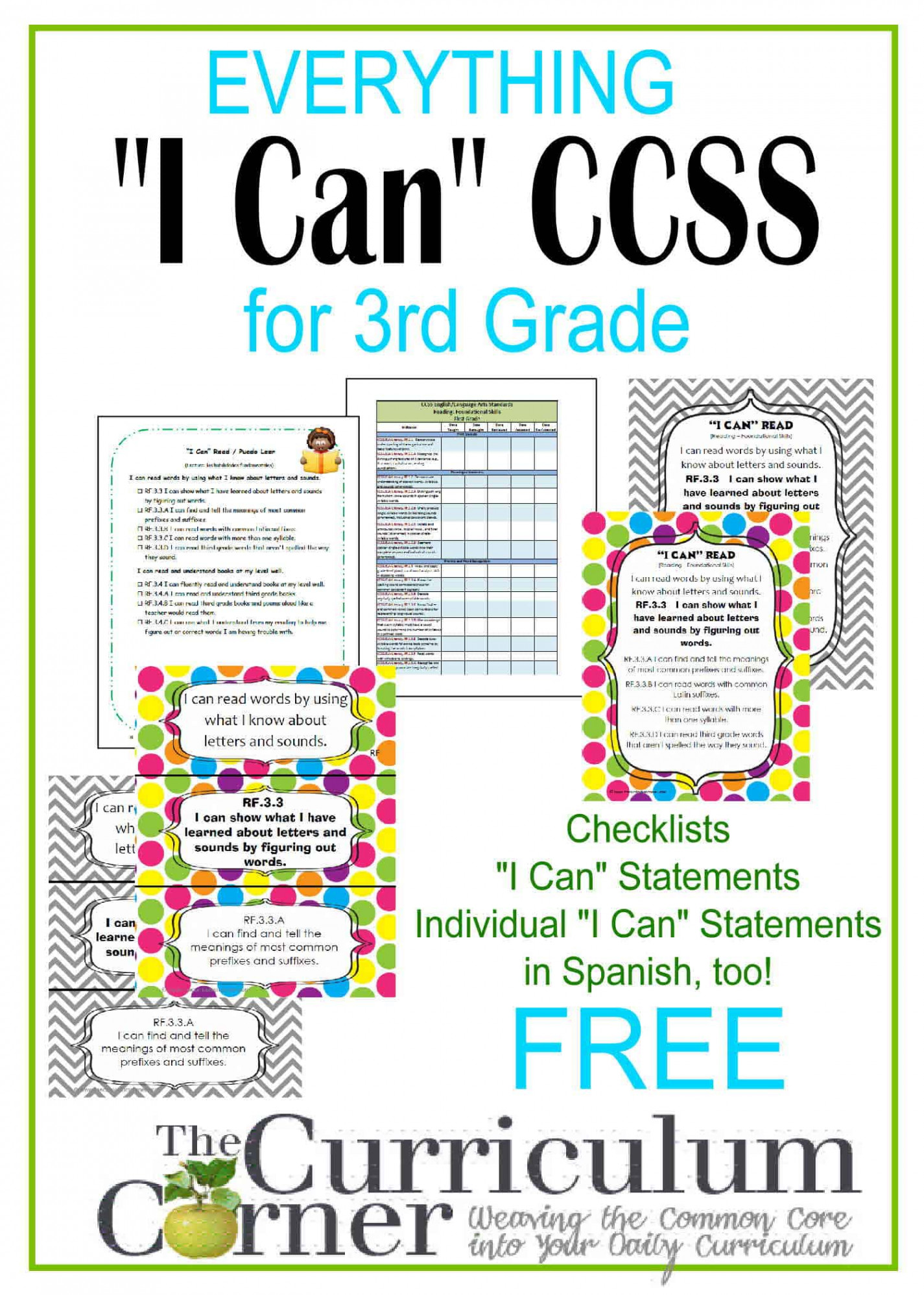 I Can Common Core Kid Friendly Standards by www