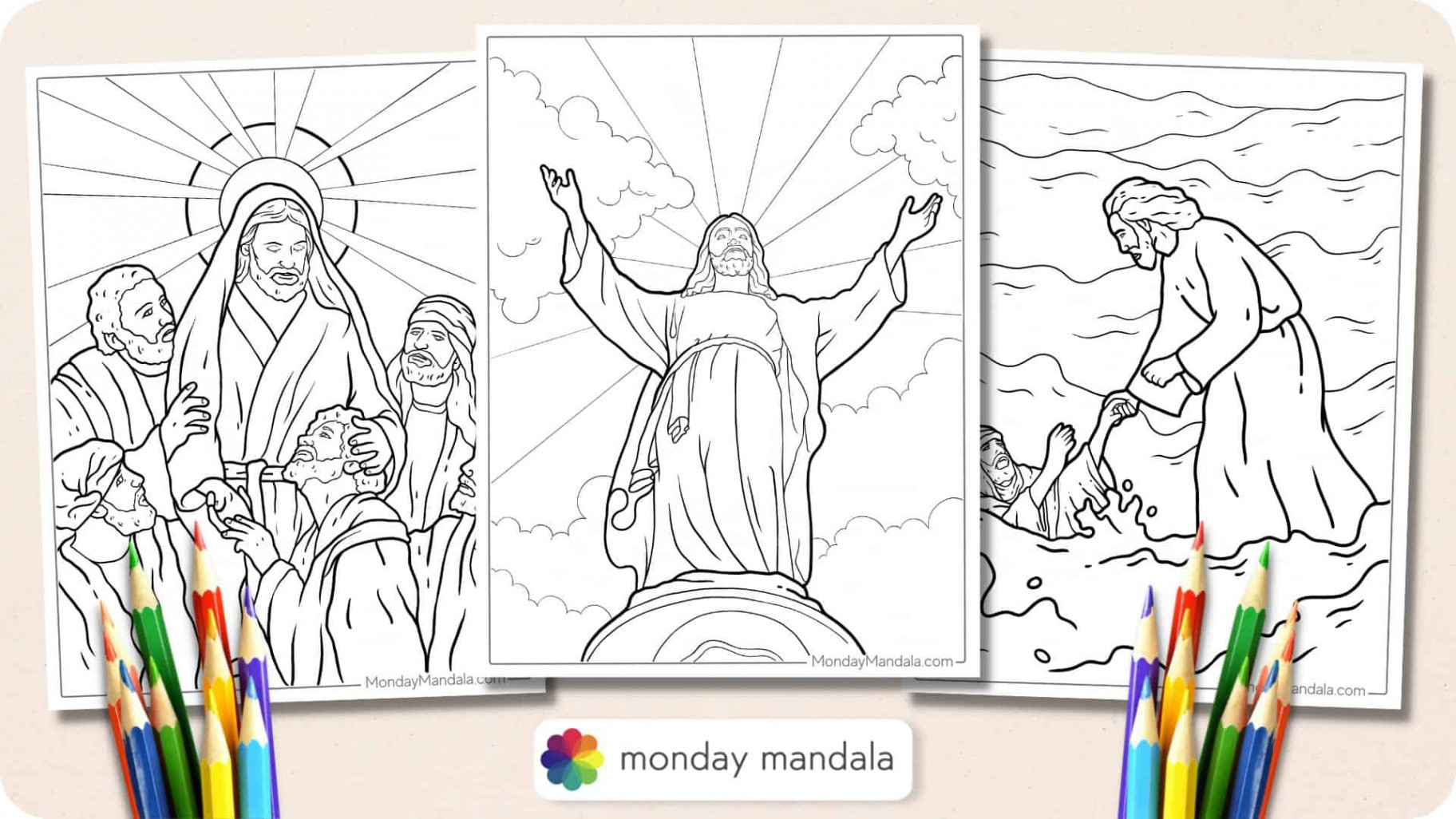 Jesus Coloring Pages (Free PDF Printables)