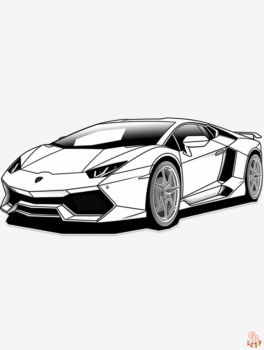 Lamborghini Coloring Pages - Get Free Printables at GBcoloring