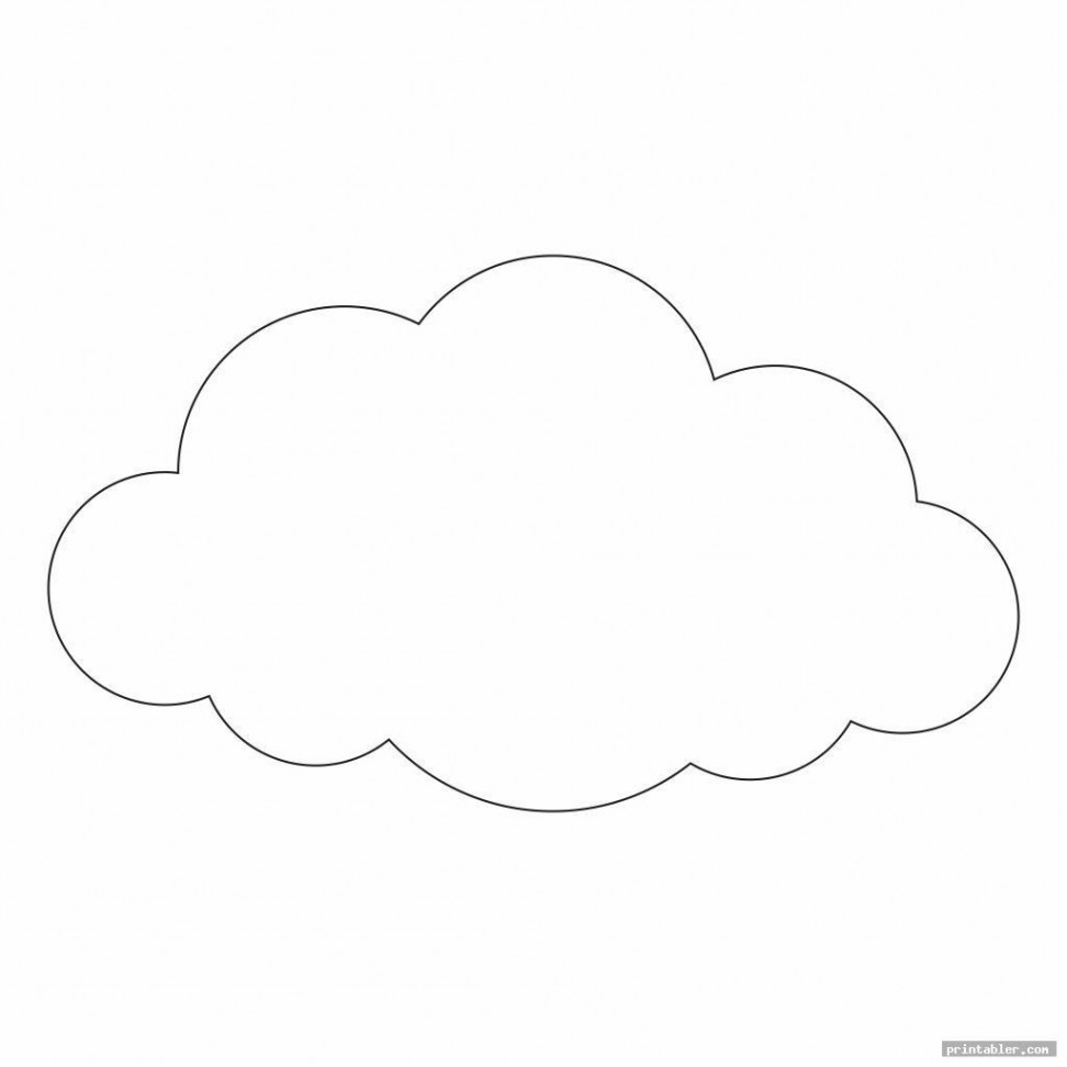 large printable cloud template image free in   Cloud template