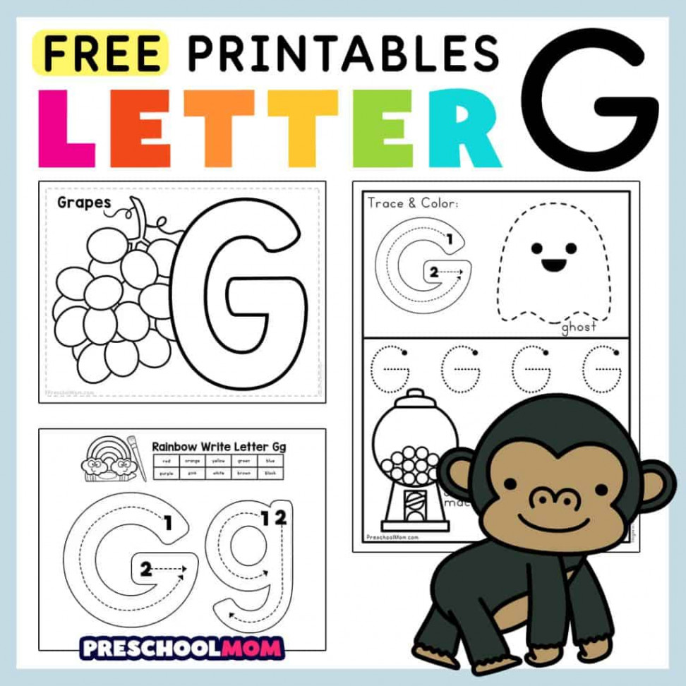 Letter G Preschool Printables - Preschool Mom