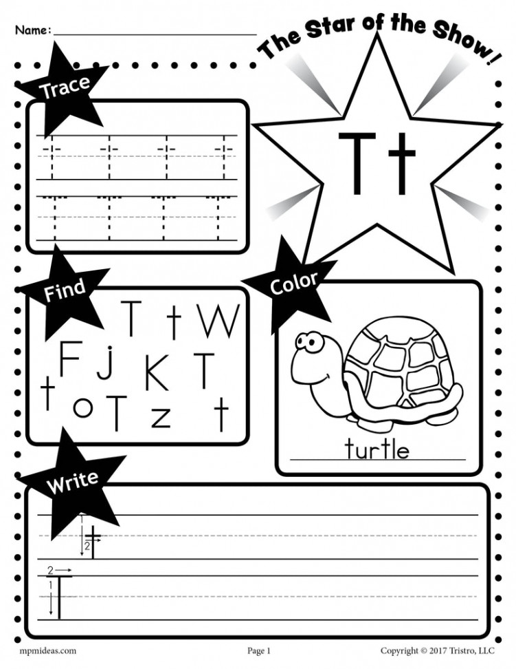 Letter T Worksheet: Tracing, Coloring, Writing & More! – SupplyMe