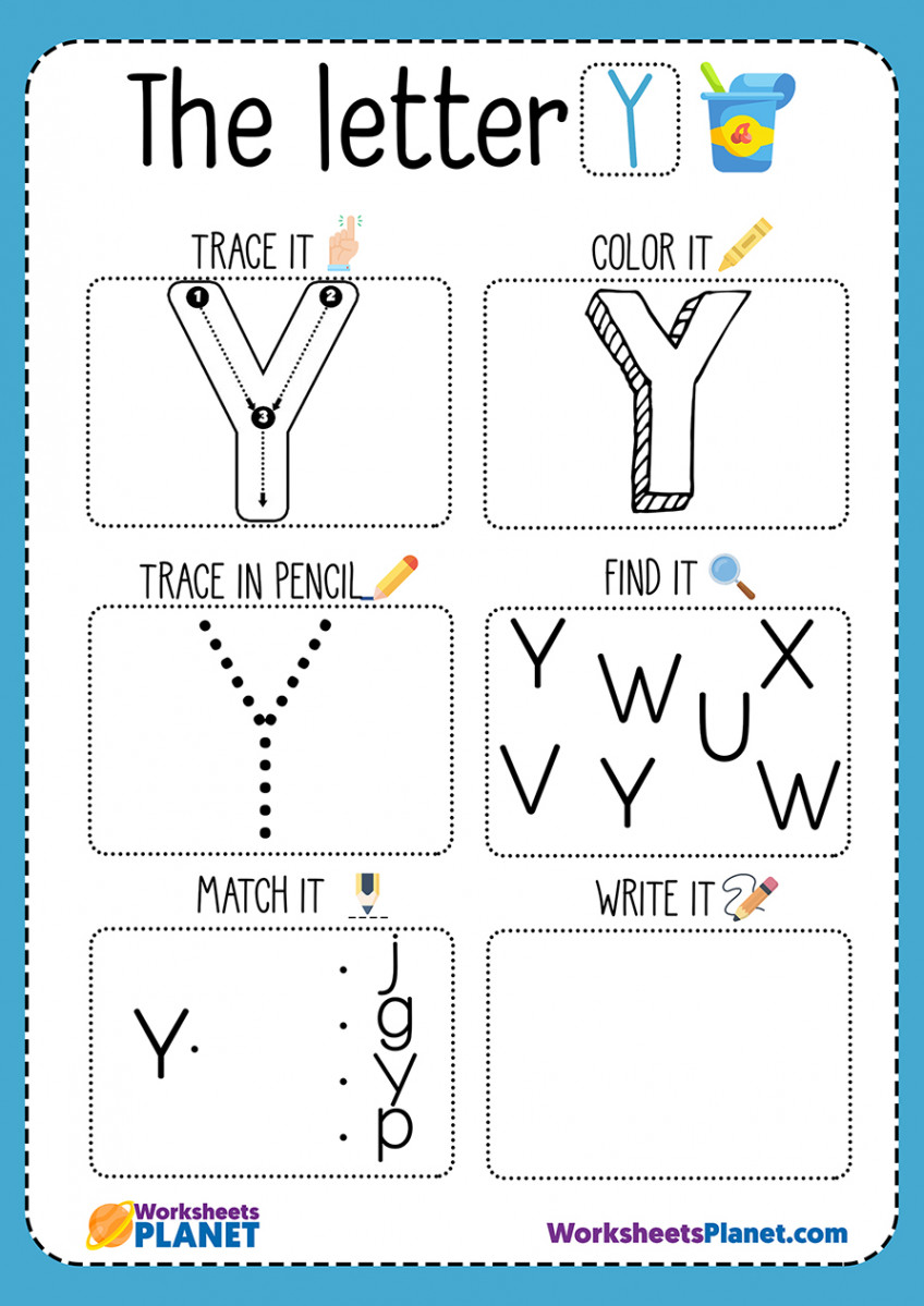 Letter Y Worksheet