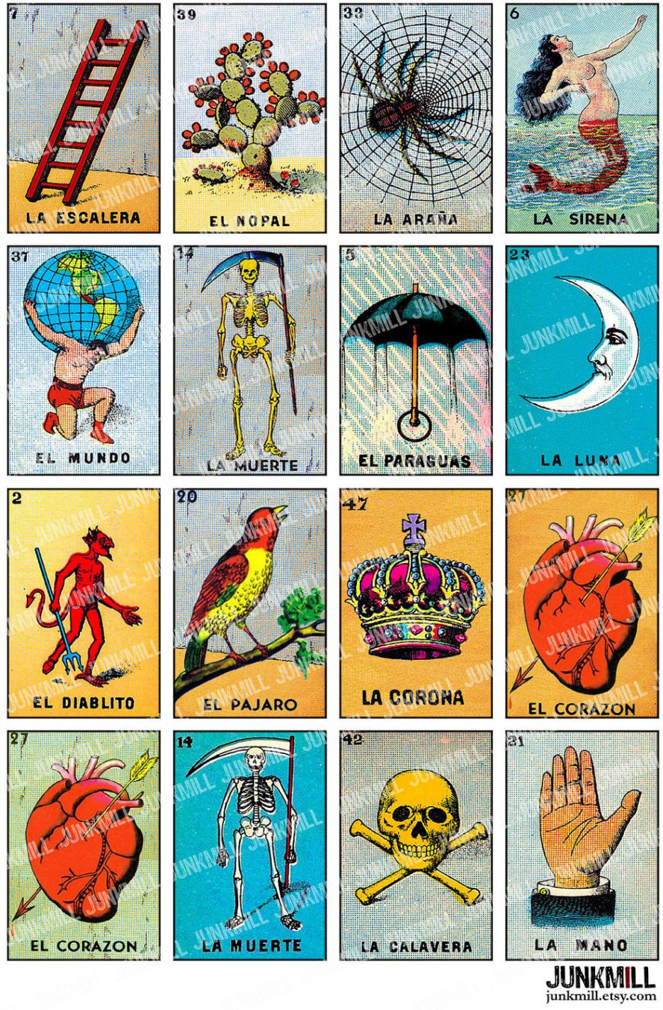 Loteria Mexican Bingo Cards Printable  Loteria cards, Printable