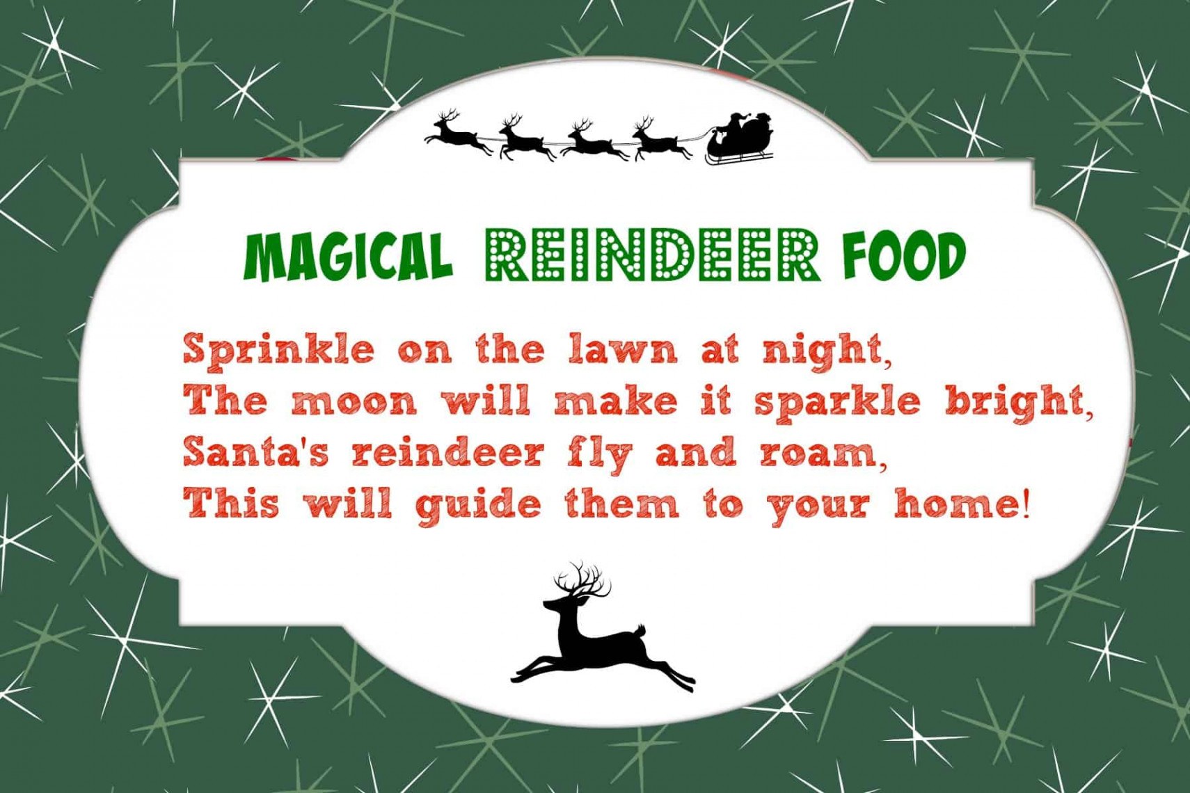 Magical Reindeer Food Recipe + Free Printable Poem Tag - Mama Cheaps®