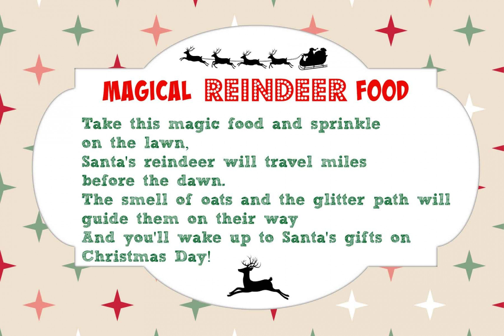 Magical Reindeer Food Recipe + Free Printable Poem Tag - Mama Cheaps®