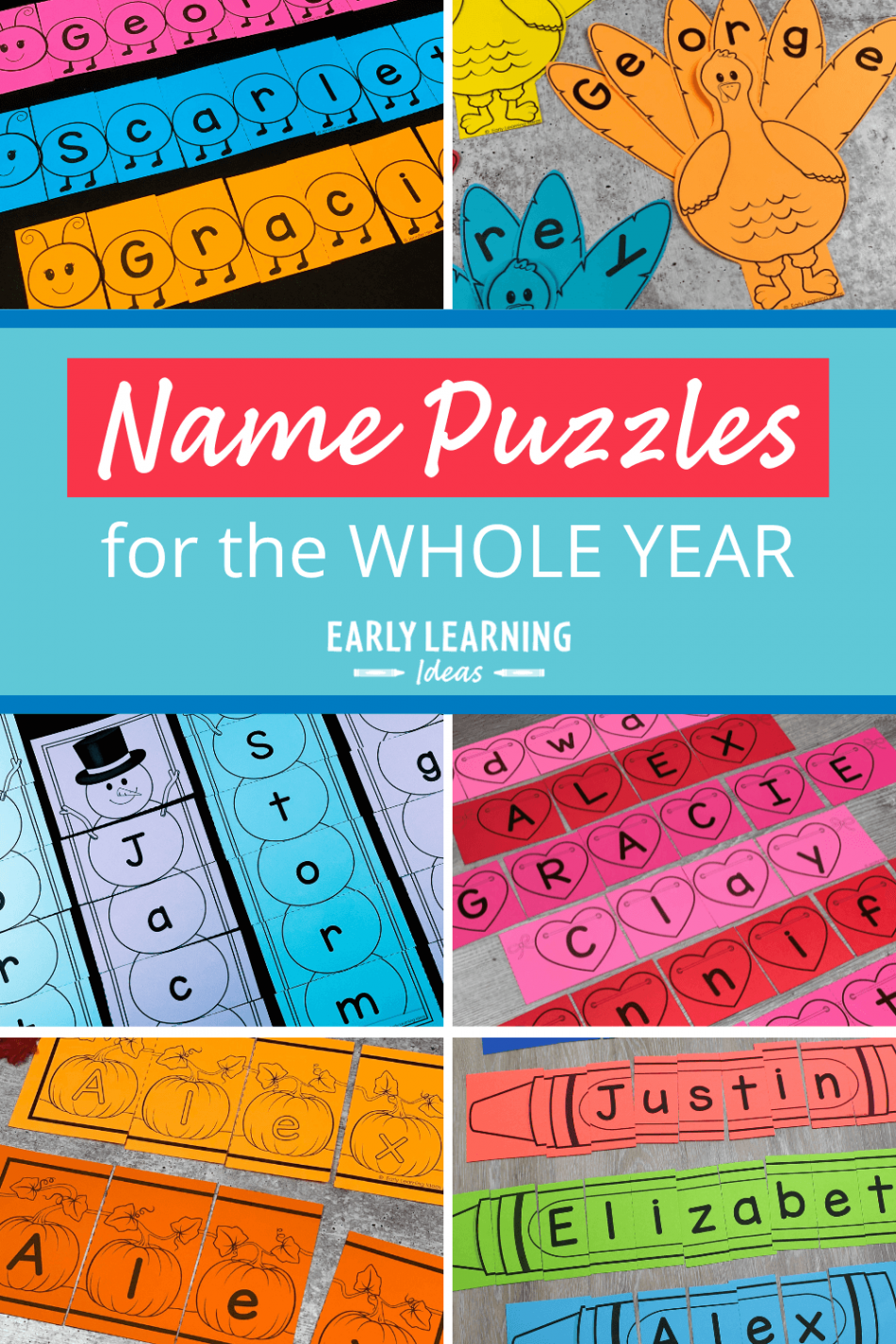 Make Custom Printable Name Puzzles for the Whole Year