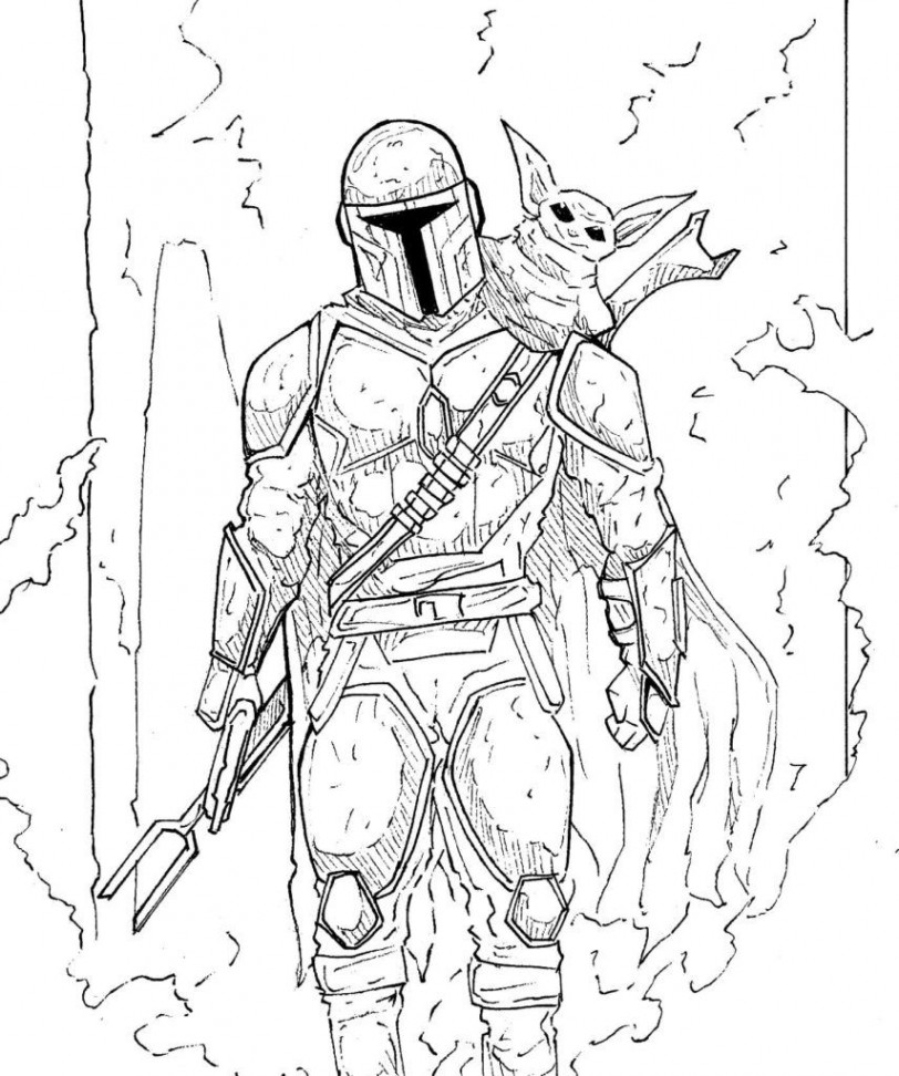 Mandalorian coloring pages