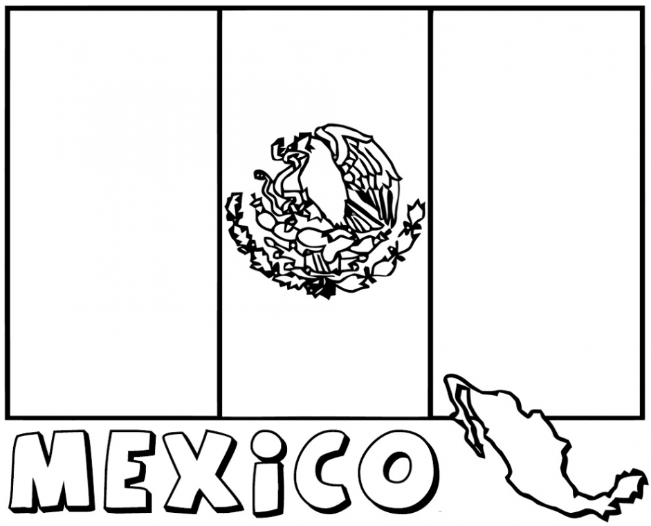 Mexican Flag Coloring Page  K Worksheets  Flag coloring pages