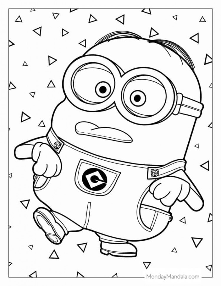 Minion Coloring Pages (Free PDF Printables)