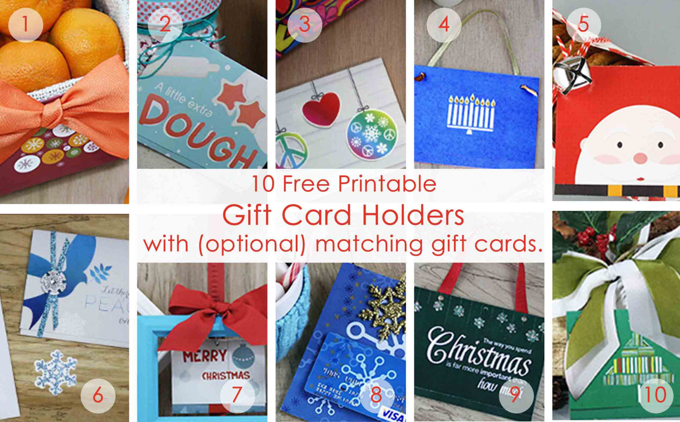 OVER  Printable Gift Card Holders for the Holidays  GCG