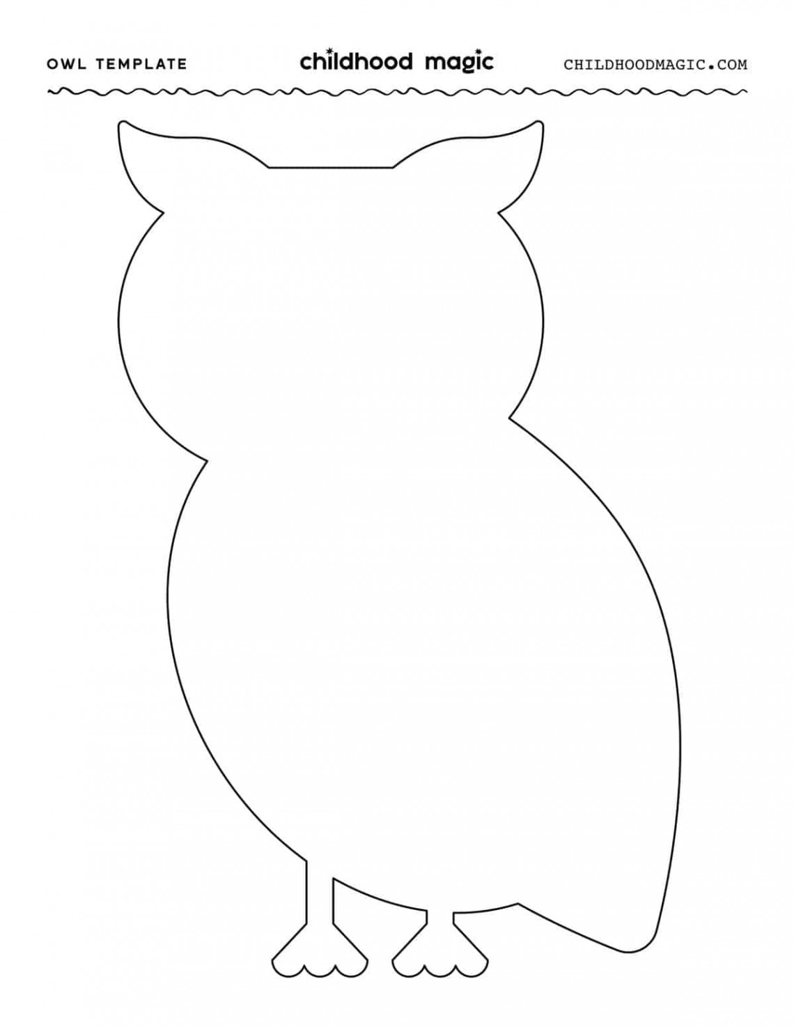 Owl Template - Free Printable - Childhood Magic