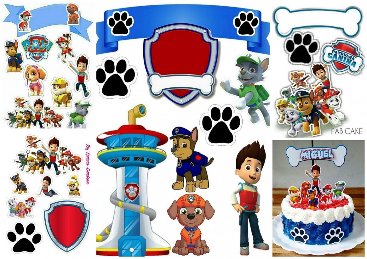 Paw Patrol Birthday Party: Free Printable Cake Toppers