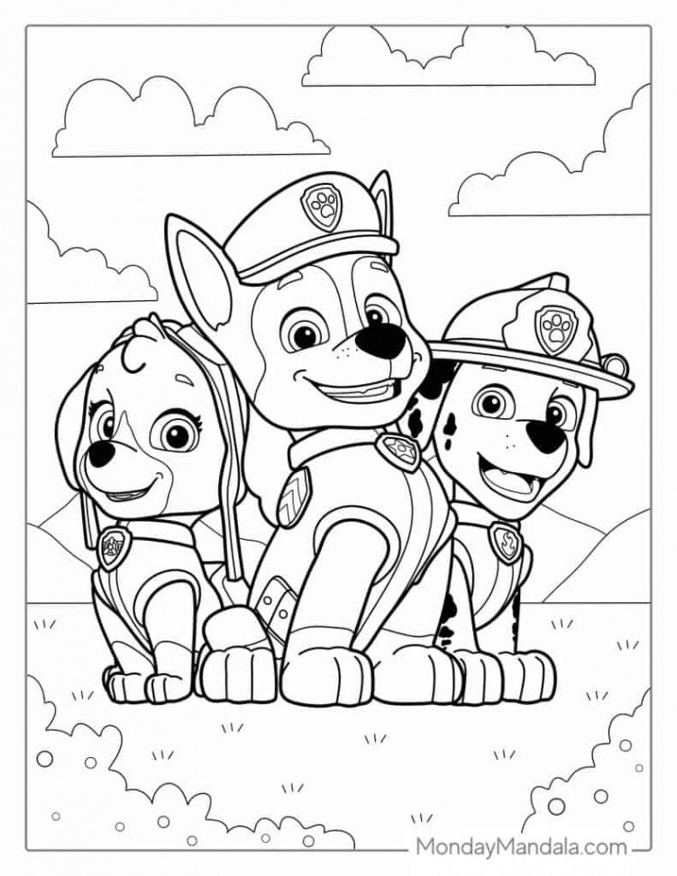 Paw Patrol Coloring Pages (Free PDF Printables)