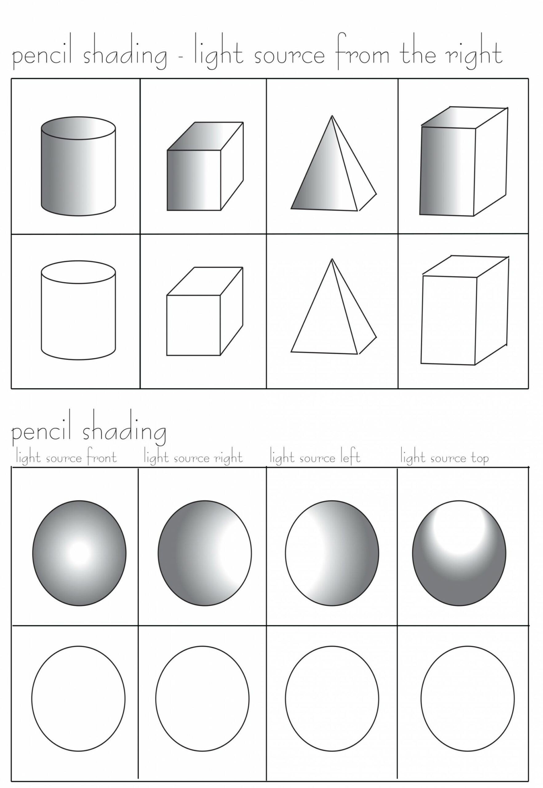 Pencil Shading worksheet free at: http://www